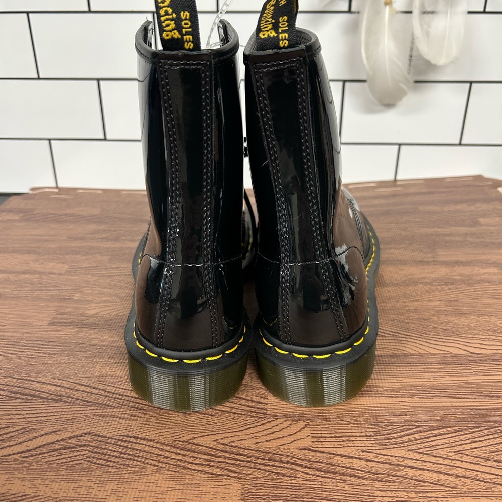 Dr. Martens 1460 Black Patent Leather Combat Boots Size 10 US / 8 UK NWOT - Picture 4 of 7